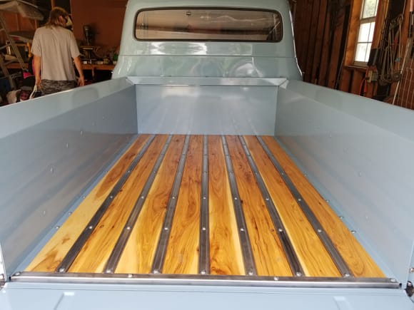 After curing and installed in truck
