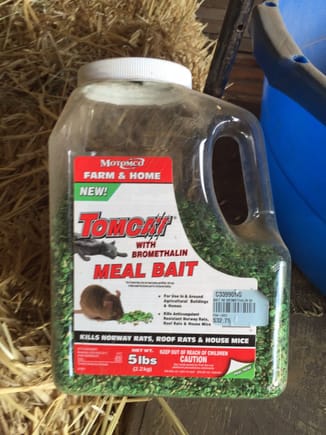 This meal bait works great, I made some 3" t style tubes with 1/2 end caps so the bait don't slide out the ends with a removable cap at the top of the T for filling , I've tried everything , snap traps stick traps