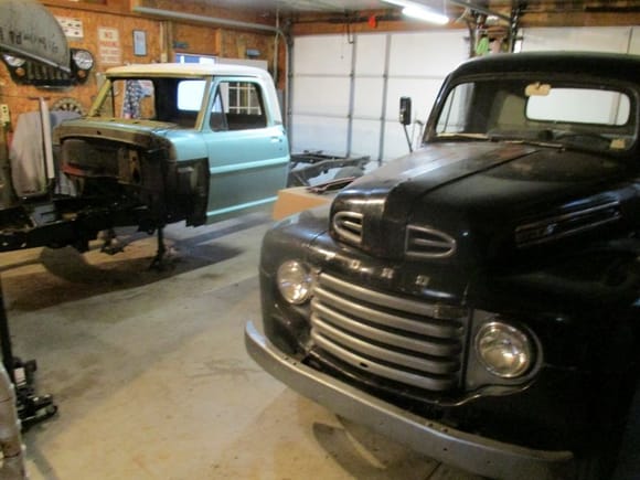 Here is my truck next to my families 1949 F1.
Mine has a long way to go to be complete!