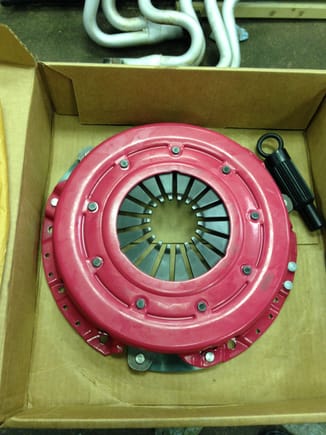 I don't know why RAM Clutches paint their pressure plates rooster dink pink, but they do.