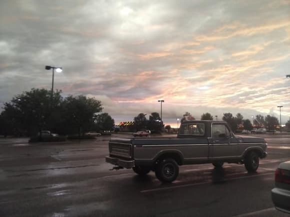 Right after a badass rainstorm. Looked sexy in the sunset;)