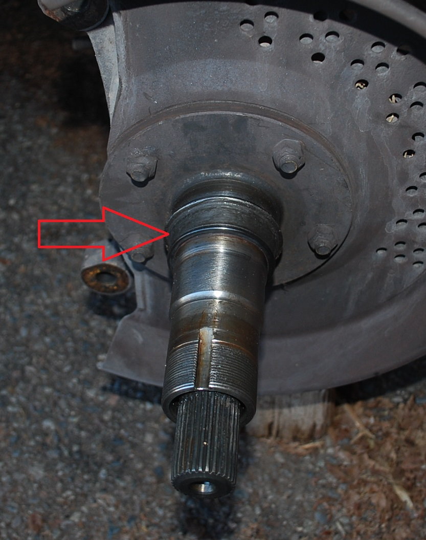 Best way to remove wheel bearing race stuck to spindle? Ford Truck