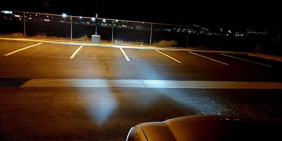 The next morning.  Overlooking Phoenix Int Airport, with new bright white LED headlamps