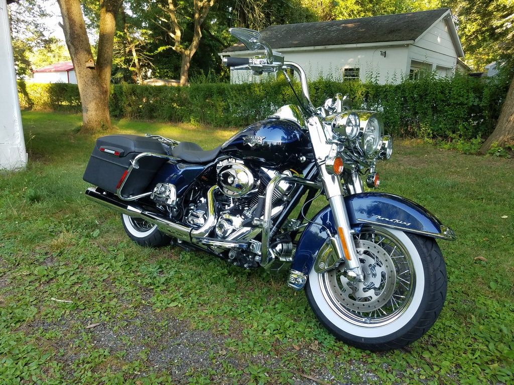 road king with hard bags