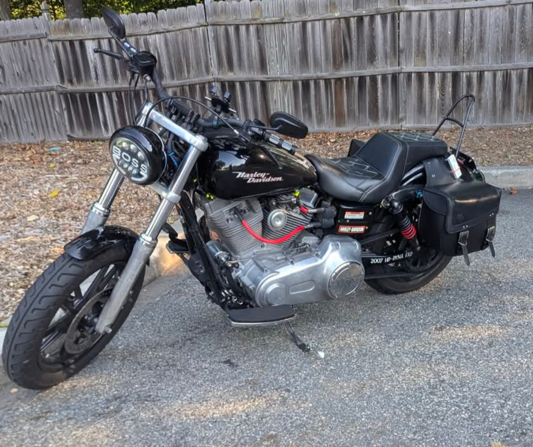 Finished project with wide glide primary cover and no more mid shift shaft showing