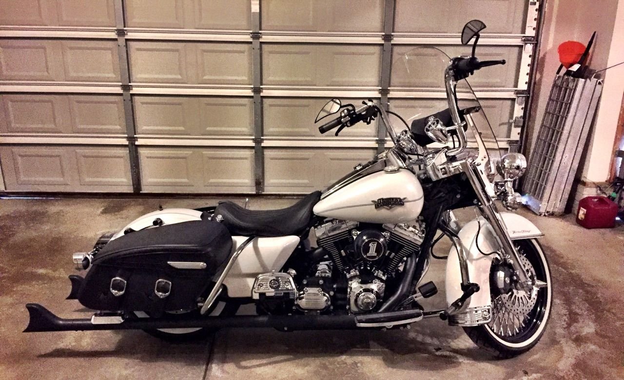 road king with hard bags