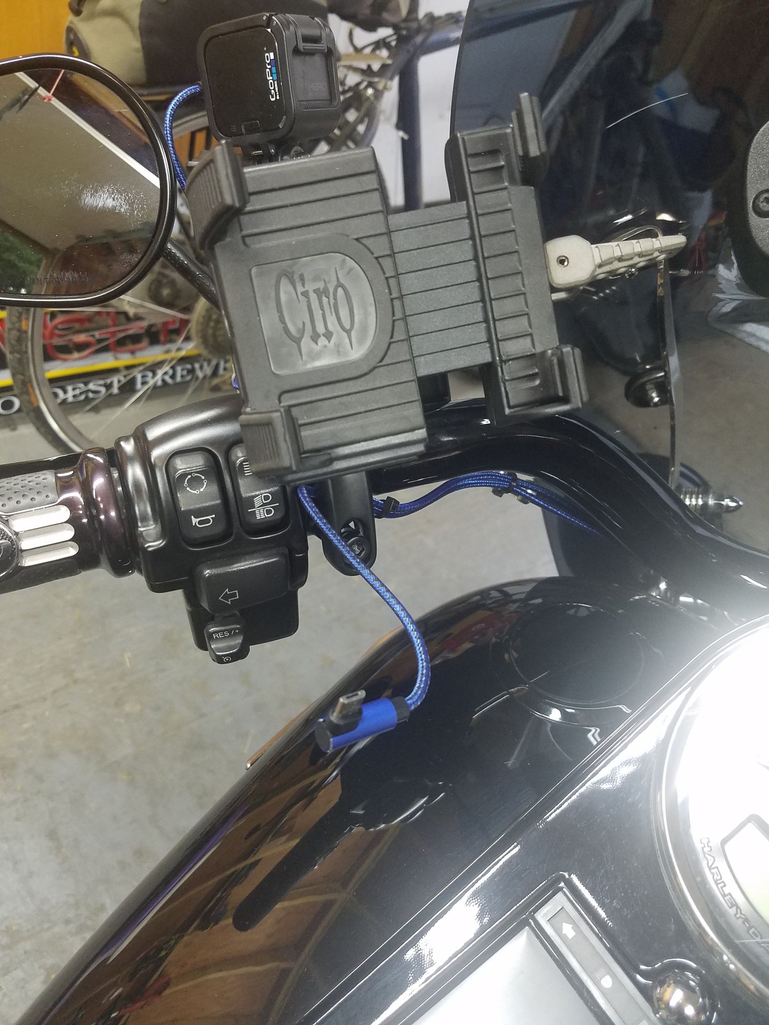 Ciro phone mount installed Harley Davidson Forums