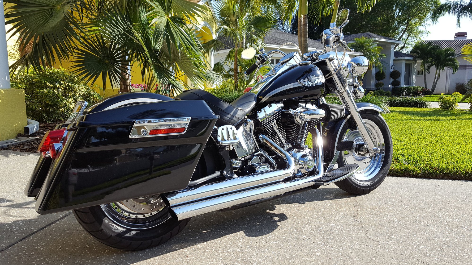 road king with hard bags