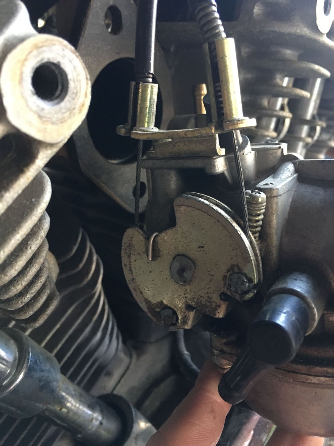 Help getting throttle cables off Harley Davidson Forums