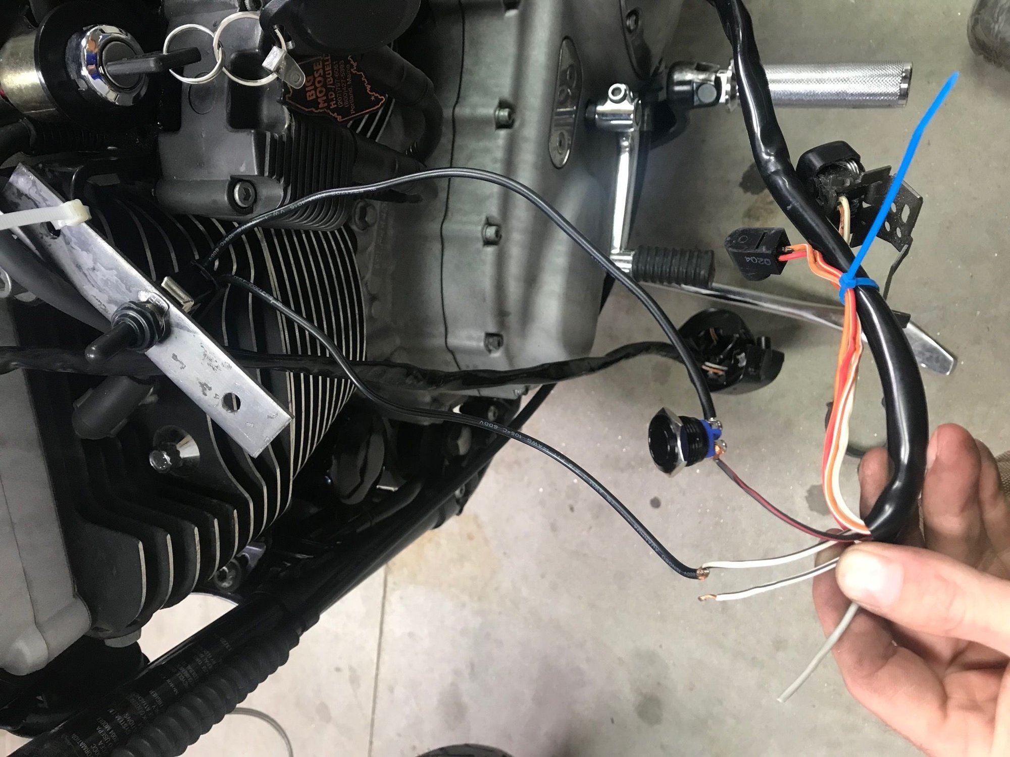 Relocating starter switch and engine stop switch issue Harley Davidson Forums