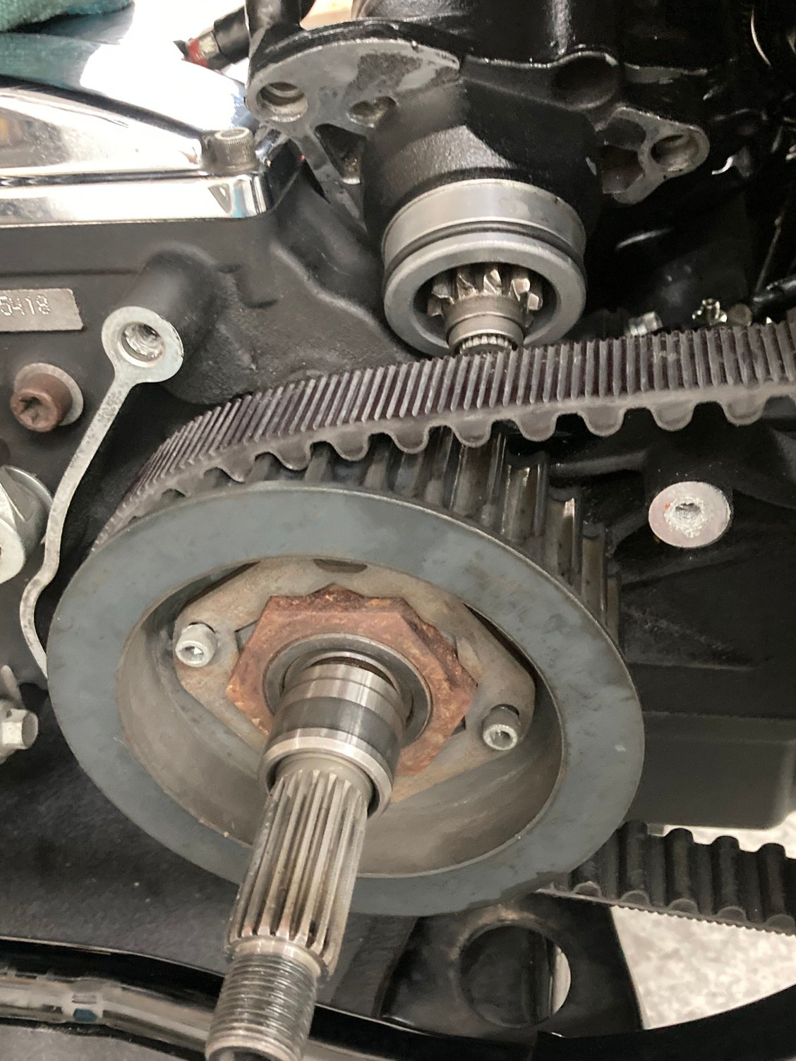 Transmission main gear sprocket removal Harley Davidson Forums