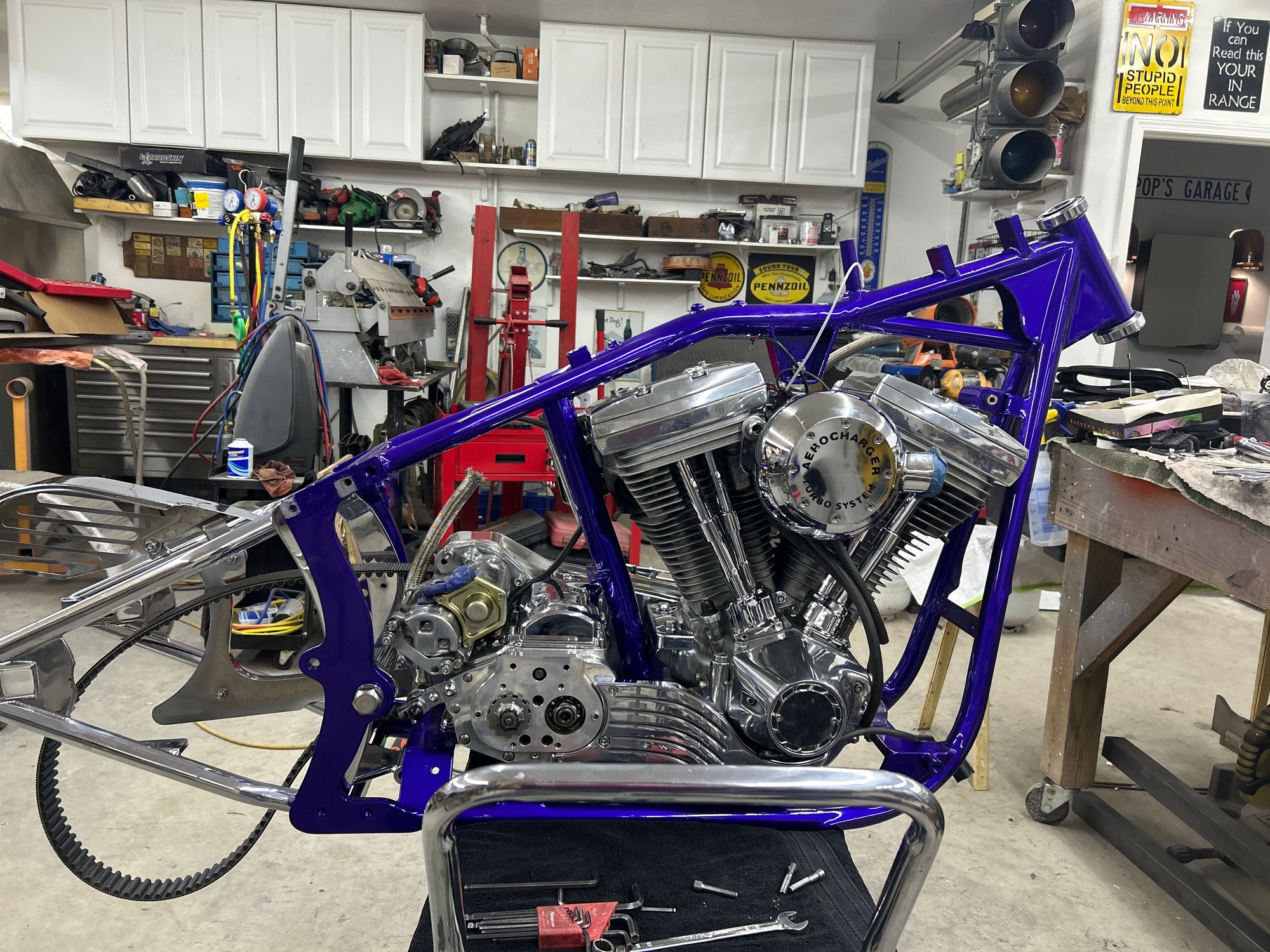Put the torque plate on the engine and frame 