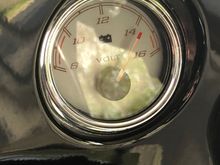 Here is my volt meter with the bike running. Maybe I’m overcharged.