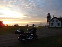 west quoddy head lighthouse  the most eastern point of the US the first place that the sun rises in the US at 4:43 AM