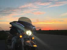 I love riding into the sunset!