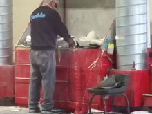 cutting and shaping the foam