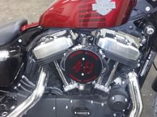 My leaks into that little chrome catch can under my A/C. The harder i ride her, the bigger the mess.