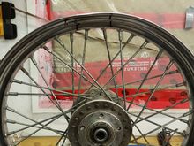 Front rim was rough, in many places and I didn't want to buy an entire new wheel.