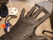 Safety Third! But seriously. Wear gloves because this stuff burns.