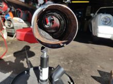 2.5" inlet reduced immediately to 2.0"