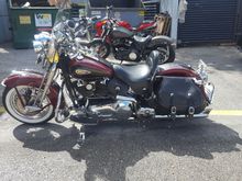 My 02 FLSTS. Passenger seat is in my garage
