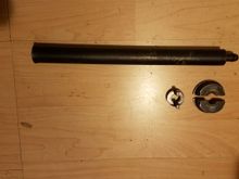 Here is the tool. See how the die's have a tapered edge. So for example  if you're removing your top race the die's woukd be flipped upside down so the taper of the die and race match.