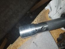 Here is where the oil lock/fork stop is covering the bottom holes i drilled. RT says it will not be an issue so i hope they are correct. If you drill yours only drill above the factory holes.