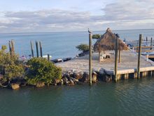 Dinner at Wahoo's looking off the outside deck...