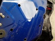 drilled holes for the jig saw to cut the openings