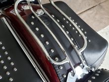 Mustang studded fender bib. 