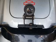 Rear Camera.  Nicely centered with unobstructed view to rear.  Again, hopefully image will not be washed out by my rear Run/Signal/Brake LED lighting.