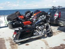Day 2 -  The bikes on the ferry.