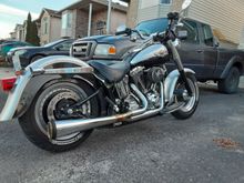 Got the bracket i was missing for my white brothers pipe! Had a coooold ride today! 