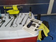 Tools needed

Glass cleaner
Clean rag
Lube
13mm wrench 
15mm wrench
1/4 drive
1/4 handle
#30 torx
#40 torx
1/4 extension
3/8 driver
3/8 extension
Spring puller
Shop light 
6mm allen