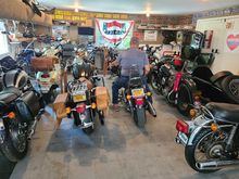 My friend's collection....original 47 Indian with sidecar on the right