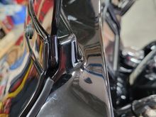 See how the fairing is pulled away, leaving a gap?