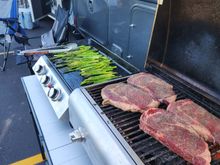 Supper in the hotel parking lot