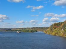 Crossing over the Mississippi River, into Iowa.