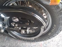 The original black pully was underthe chromed Cover, Also he OEM black belt guard replaced the chrome one !