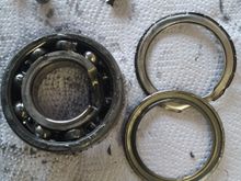 Clutch hub bearing fail ! I got lucky there's no other damage to the inner & outter clutch hub, glad i didnt take any test rides could have caused a lot of damage ! New bearing is on the way, could take a week or 2 !