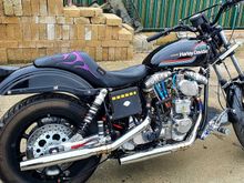 my latest FX with a Corbin seat, the most comfortable seat I've ever had on a Shovel