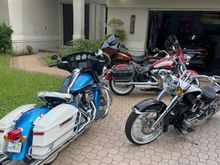 
Not pictured is my 03 Heritage Springer with 10K on the odometer, Stage2, Carlinis on 21/18 60 spoke WWW