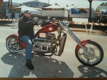 Dart 400 little over 500hp Hughs Racing 1sp Pewerglide Trans,300 tire..yes that’s me and yes it’s Fast
