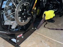 I cut the sides of the C channel to make a platform to mount the wheel chock to.