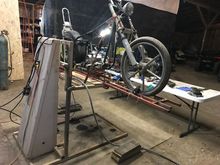 Yes that’s an antique wheel chair lift converted into a bike lift lol