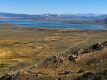 Traveled east from Weed and picked up 395 South near Susanville. Rode past Mono Lake. 