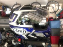 Side view of the helmet