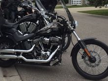 Setup for touring with backrest, windshield and butty buddy passenger seat.
