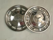A set of chrome hubcaps we did
