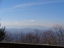 The tallest mtn to the left at the pine fronds is Mount Mitchell